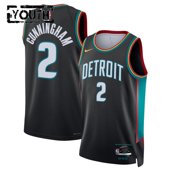 Detroit Pistons Trikot Cade Cunningham Nike 2025-26 City Edition Schwarz Swingman - Kinder Detroit Pistons Trikot Cade Cunningham Nike 2025-26 City Edition Schwarz Swingman - Kinder